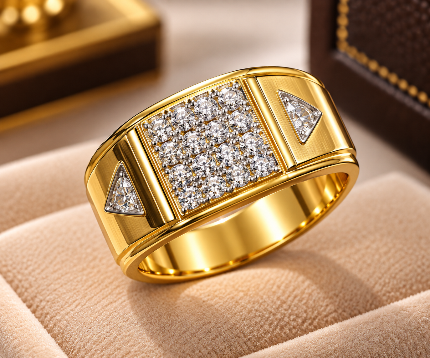 Luxurious Gold Diamond Ring